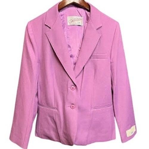 Vintage Levi's Petites Bend Over Collection Purple Blazer Jacket Career New